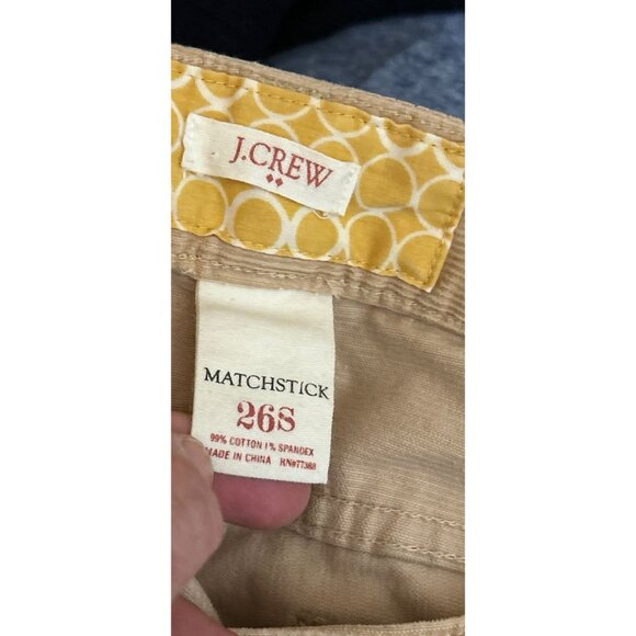 J.Crew Matchstick Beige Tan Corduroy Pants 26S - Picture 3 of 6
